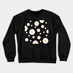 Floral Daisy Design Crewneck Sweatshirt